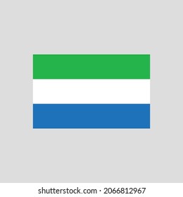 Flag of Sierra Leone color line element. Vector element for web page, mobile app, promo.  UI UX GUI design element. 