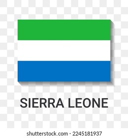 Flag of Sierra Leone Icon Vector Illustration.