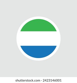 Flagge von Sierra Leone. Die grüne, weiße und blaue Flagge Sierra Leones. Staatssymbol der Republik Sierra Leone.