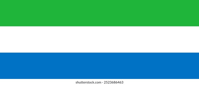 Flag of Sierra Leone, long version, Vector Images