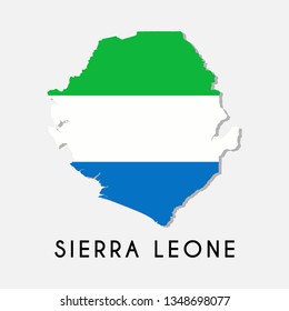 Flag Sierra Leone Maps Territory Sierra Stock Vector (Royalty Free ...