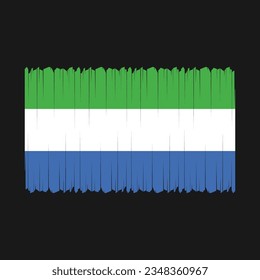 Flag of Sierra Leone national country symbol vector illustration