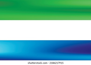 Flag of Sierra Leone. National symbol in official colors. Template icon. Abstract vector background.