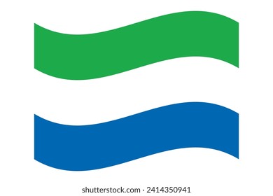 Flag of Sierra Leone. National symbol in official colors. Template icon. Abstract vector background.