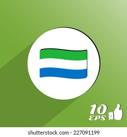 Flag of Sierra Leone on the background. Made in vector