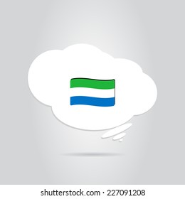 Flag of Sierra Leone on the background. Made in vector