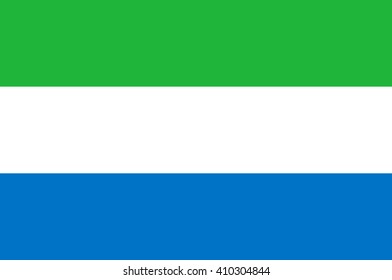 Flag of Sierra Leone - Proper Dimensions . Vector illustration