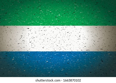 flag of sierra leone in retro background