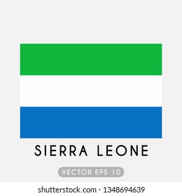 Flag of Sierra Leone, Sierra Leone flag template design. Vector Eps 10