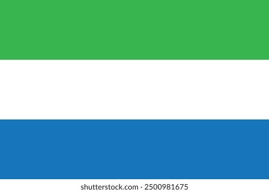 Die Flagge von Sierra Leone, Vektordesign