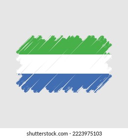 Flag of Sierra Leone vector illustration