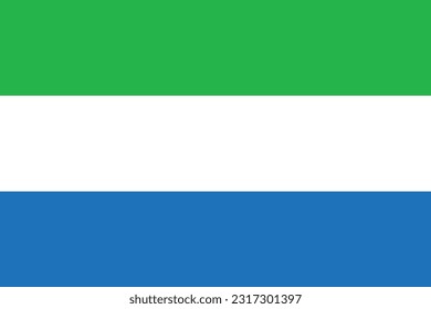 Flag of Sierra Leone - Vector illustration.