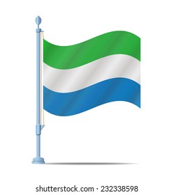 Flag of Sierra Leone vector illustration