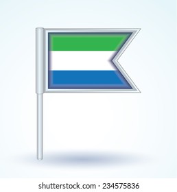 Flag of Sierra Leone, vector illustration