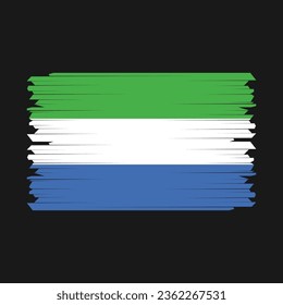 Flag of Sierra Leone Vector Illustration