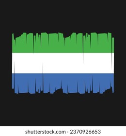 Flag of Sierra Leone Vector Illustration