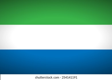Flag of Sierra Leone. Vector illustration.