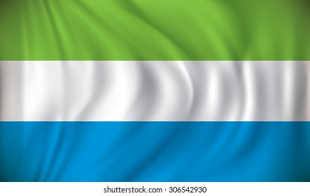 Flag of Sierra Leone - vector illustration