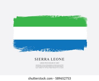 Flag of Sierra Leone, vector illustration 