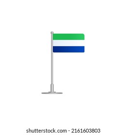 flag of Sierra. flag Sierra on flagpole. vector icon isolated on white background