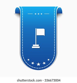 Flag Sign Blue Vector Icon Design