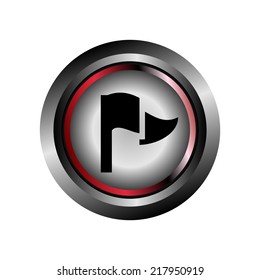 Flag sign buton vector