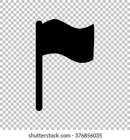 Flag sign. Flat style icon on transparent background