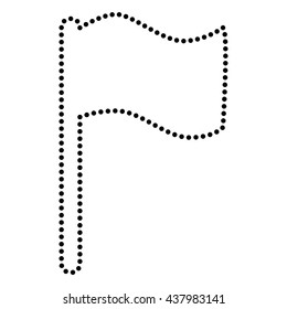 Flag sign illustration