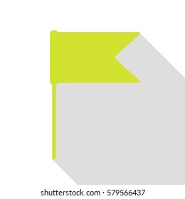 Flag sign illustration. Pear icon with flat style shadow path.