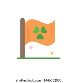 Flag, Sign, Ireland  Flat Color Icon. Vector icon banner Template