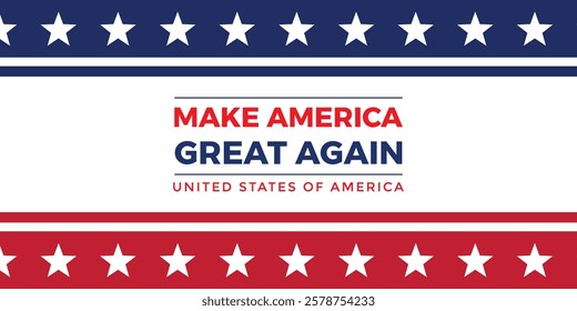 Flag with sign Make America Great again