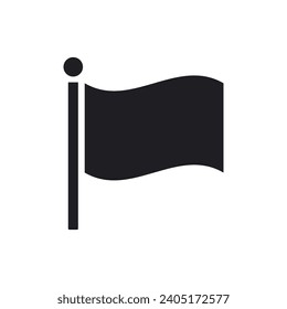 Flag silhouette icon, vector flag.