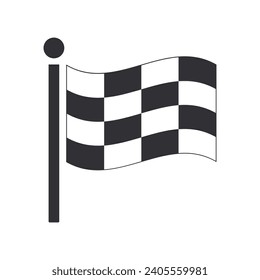 Flag silhouette icon, vector flag.