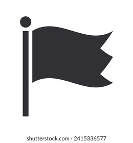 Flag silhouette icon, vector flag.