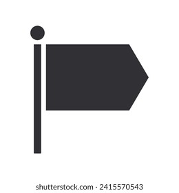 Flag silhouette icon, vector flag.