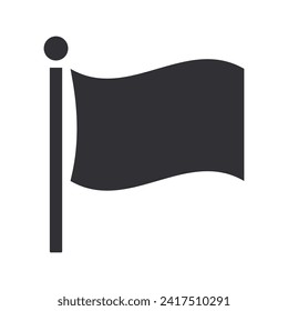 Flag silhouette icon, vector flag.