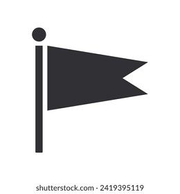 Flag silhouette icon, vector flag.