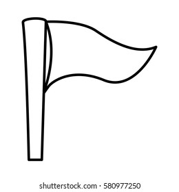 flag silhouette isolated icon