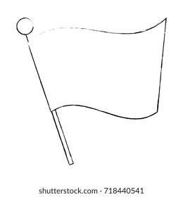 flag silhouette isolated icon
