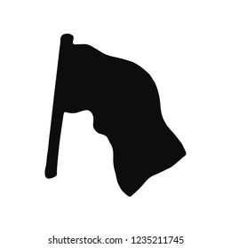flag silhouette vector icon. isolated object.
