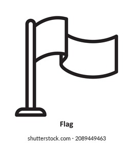 Flag. simple icon design, best used for banner, flayer, or web application. Editable stroke with EPS 10 file format