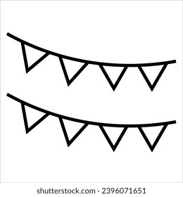 flag, Simple Party-Related Vector Line Icon