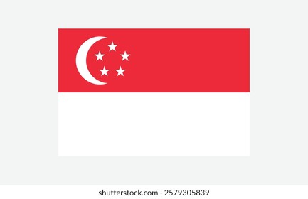 Flag of Singapore logo vector