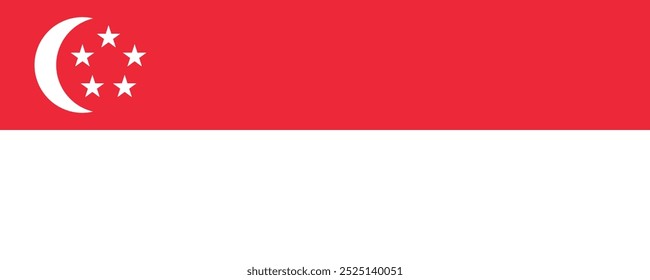 Bandera de Singapur, versión larga, Imágenes vectoriales