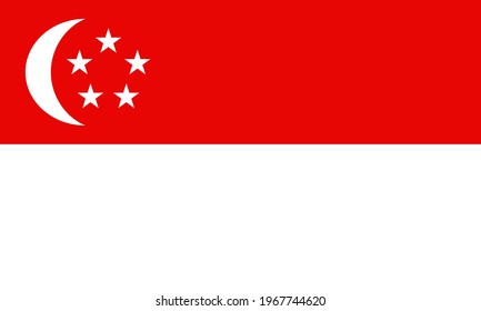 The flag of Singapore is made with vector.