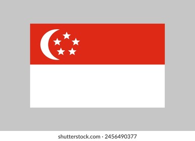 flag of singapore red and white color