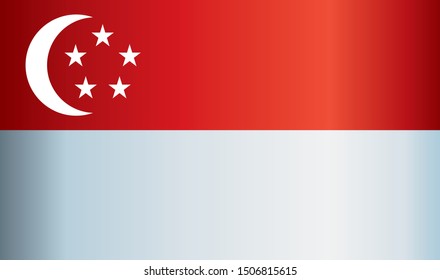 Flag of Singapore, Republic of Singapore. Template for award design, an official document with the flag of Singapore. Bright, colorful vector illustration for graphic and web design.