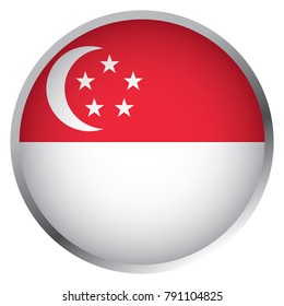 Flag of Singapore (Round icon)