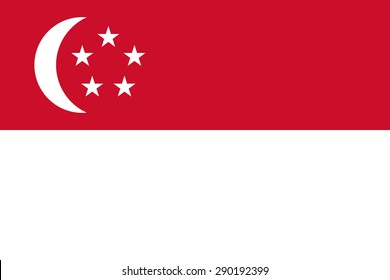 Flag Singapore Vector Accurate Dimensions Element Stock Vector (Royalty ...