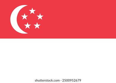 Die Flagge von Singapur, Vektordesign